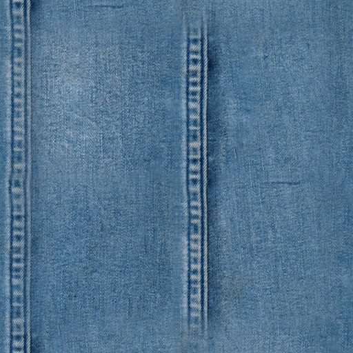 Denim fabric: Standard repair, repeated 3 by 3
