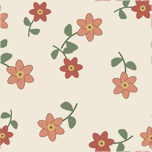 Floral pattern: Standard repair, repeated 3 by 3